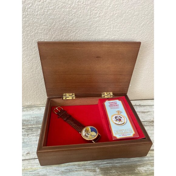 Disney Beauty & Beast Collector Club V Ltd Ed Fossil Watch & Music Box Set 1996 - Picture 3 of 16